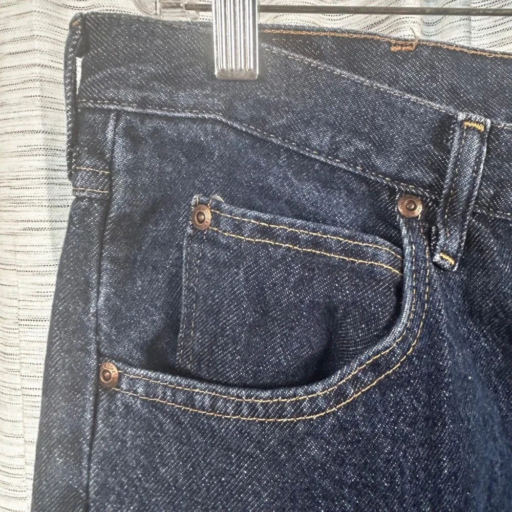 Wrangler Jeans Dark Blue Mens 38x32 Premium Quality Straight Leg Denim EUC